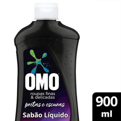 Kit 3 Sabão Líquido OMO Roupas Finas e Delicadas Roupas Pretas e Escuras 900ml