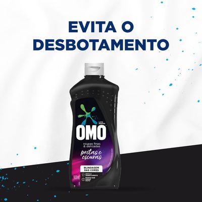 Kit 3 Sabão Líquido OMO Roupas Finas e Delicadas Roupas Pretas e Escuras 900ml