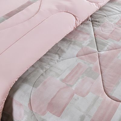 Edredom Cobertor Maris King Percalle 200 Fios Estampado Quadri Rosê