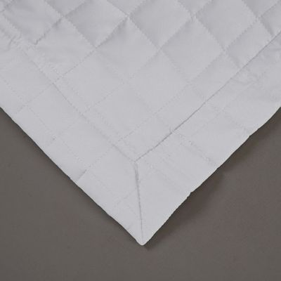Kit Cobre Leito Colcha Bellini Casal Padrão Dupla Face Percal 300 Fios Textura Matelassê 3 Peças - Branco