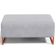 Kit 02 Puffs Decorativo Sala De Estar Cléo 90cm W01 Base Ferro Cobre Suede Cinza - Lyam Decor
