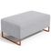 Kit 02 Puffs Decorativo Sala De Estar Cléo 90cm W01 Base Ferro Cobre Suede Cinza - Lyam Decor