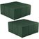 Kit 02 Puffs Decorativos Para Sala De Estar Quadrado Milano 90x90 W01 Facto Verde Musgo - Lyam Decor
