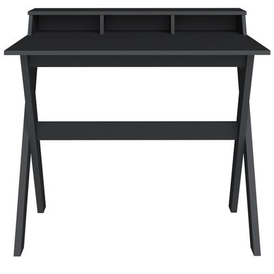 Mesa Para Escritório Escrivaninha Home Office Itália A02 Preto - Lyam Decor