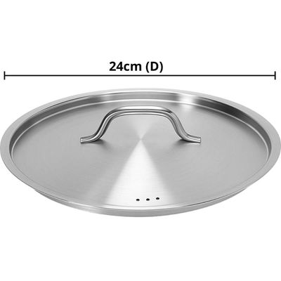 Tampa para Panelas Brinox Inox Profissional 24cm Frigideiras Caldeirões Caçarolas
