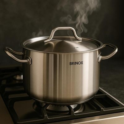 Tampa para Panelas Brinox Inox Profissional 24cm Frigideiras Caldeirões Caçarolas