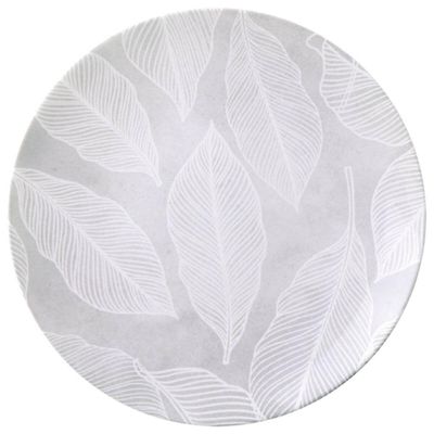 Prato Raso Tramontina Arbo em Porcelana Branca Decorada 25cm Cozinha Mesa Posta Jantar Almoço