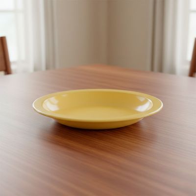 Prato Elegance Fundo Redondo 22cm Amarelo em Polipropileno