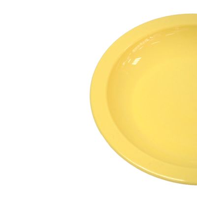 Prato Elegance Fundo Redondo 22cm Amarelo em Polipropileno
