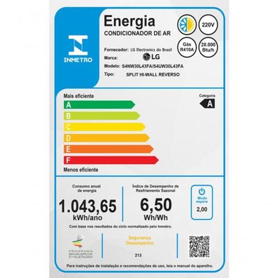 Ar Condicionado Split Hi Wall LG Dual Inverter Voice Btus Quente e Frio 220V