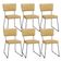 Kit 6 Cadeiras Decorativa Estofada Para Sala De Jantar Allana L02 Couríssimo Casco Fendi - Lyam Decor