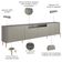 Rack Para Sala de Estar TV 85 Pol 4 Portas Pés Industrial Dourado Alef I03 Grigio - Lyam Decor