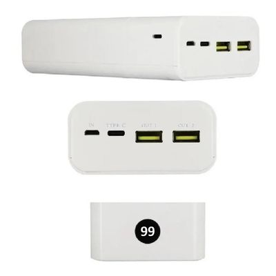 Carregador Portátil Power Bank 30.000mah Super Carga Rápida Branco