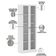 Estante Escritório Home Office 2 Portas De Vidro 4 Prateleiras Cannes 171x59 T01 Branco - Lyam Decor