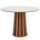 Mesa De Jantar Redonda Pés Ripado Orgânico 105cm Ceci D03 Off White Freijó - Lyam Decor