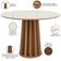 Mesa De Jantar Redonda Pés Ripado Orgânico 105cm Ceci D03 Off White Freijó - Lyam Decor