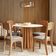 Mesa De Jantar Redonda Pés Ripado Orgânico 105cm Ceci D03 Off White Freijó - Lyam Decor