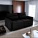 Sofá Cama 2 Lugares Com Com Assentos Divididos Premium Com Almofadas Celine Matrix Veludo Preto