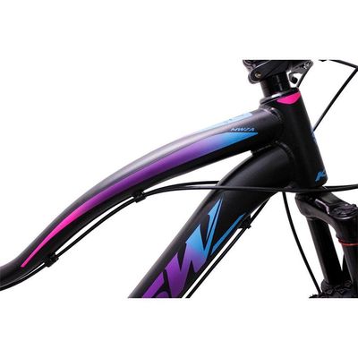 Bicicleta Ksw Aro 29 Feminina Alumínio 21 Marchas Freio A Disco Preto Fos Pink Azul 19