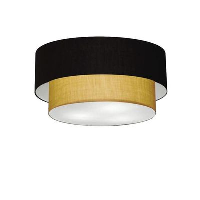 Plafon Para Banheiro Cilíndrico Sb-3062 Cúpula Cor Preto Palha