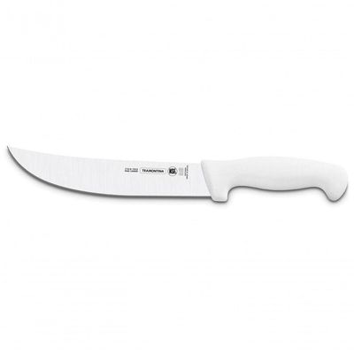 Faca Para Carne 10" Tramontina Com Lâmina Em Aço Inox E Cabo Em Polipropileno Branco