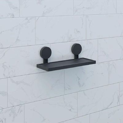 Prateleira 32,1x11,5cm Simples Com Adesivo Preto Fosco - Ad4-ps*pr-fos - Astra
