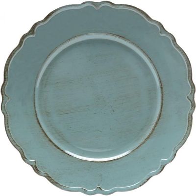 Sousplat 33 cm Patinado de Plastico Moon Verde - Lyor
