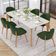 Kit 04 Cadeiras de Jantar e Estar Living Estofada Mia L02 Couríssimo Verde Musgo - Lyam Decor