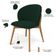 Kit 04 Cadeiras de Jantar e Estar Living Estofada Mia L02 Suede Verde Musgo - Lyam Decor