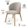 Kit 04 Cadeiras de Jantar e Estar Living Estofada Mia L02 Bouclê Creme - Lyam Decor