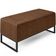 Puff Decorativo Para Sala de Estar Cléo W01 Base de Ferro 90cm Couríssimo Marrom - Lyam Decor