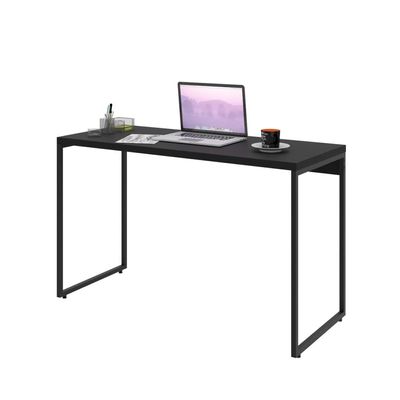 Kit 02 Mesas Para Escritório e Home Office Industrial Aspen 120 cm C01 Onix - Lyam Decor