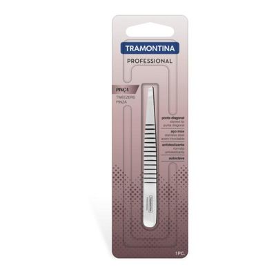 Pinça Tramontina em Aço Inox com Ponta Diagonal