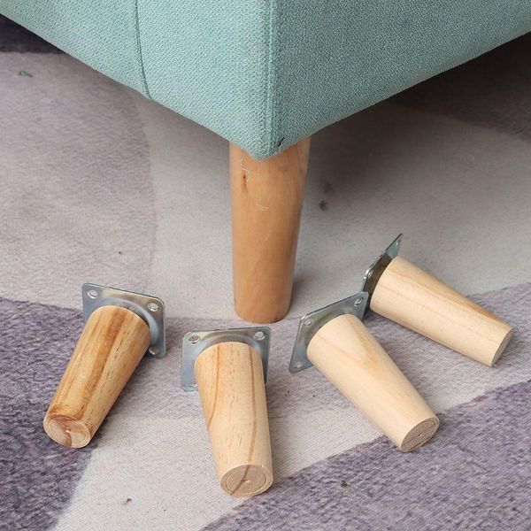 Pés de Móvel de Madeira para Sofá e Móveis 10CM-4 peças