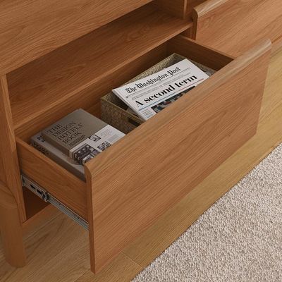 Rack Para Até 70 Polegadas 1 Porta E 2 Gavetas Elegance 2,13m Lukaliam Móveis Jequitiba Jequitiba