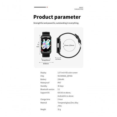 Smartwatch Smartch Stk8321 à Prova D'água Preto