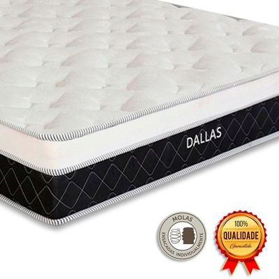 Colchão Dallas Molas Ensacadas V-store Tamanho 138x188x20