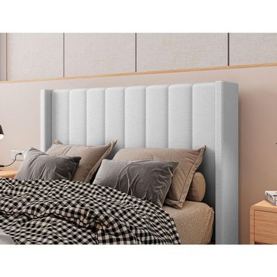 Cabeceira Estofada Queen 160 Cm Turquesa Corino Branco