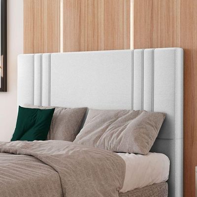Cabeceira Estofada King 195 Cm Diamante Corino Branco