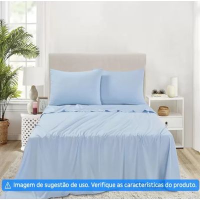 Jogo Cama Casal 4 Pç Poliéster Toque de Seda Jolitex Bege