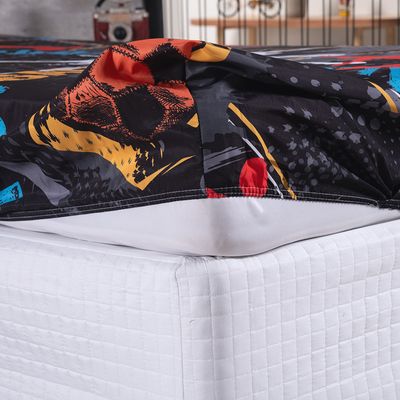 Kit Coordenado Edredom com Lençol Solteiro Alegria - Soccer - 100% Poliéster