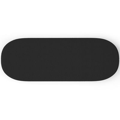 Kit 02 Puffs Decorativos Orgânicos Para Living Quarto 195cm Doha W01 Bouclê Preto - Lyam Decor