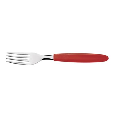 Kit 6 Garfo Mesa Tramontina Ipanema Inox Vermelho