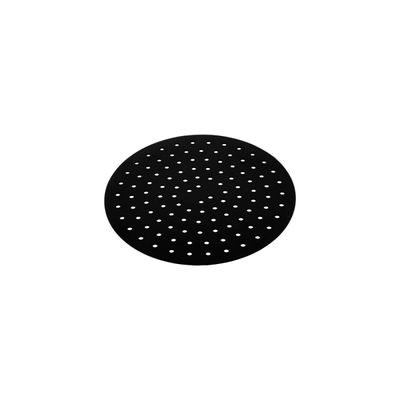 Tapete Silicone Redondo Air Fryer Preto Antiaderente 19,5cm
