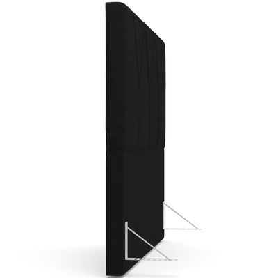Cabeceira Cama Box Casal 140 cm Aurora W01 Suede Preto - Lyam Decor