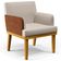 Kit 04 Poltronas Decorativas Para Sala Estar Beatriz W01 Linho Cru Couríssimo Camel - Lyam Decor