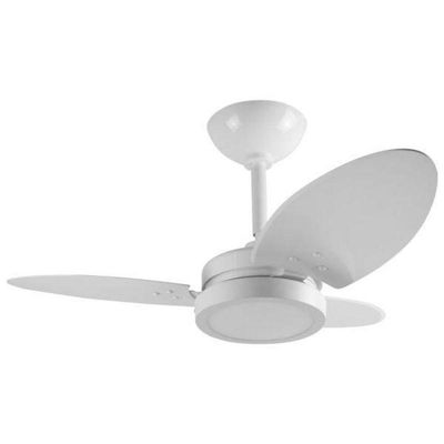 Ventilador Ventura Led Branco 220V 3 Pás Brancas 220V