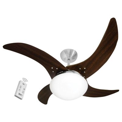 Ventilador Carvalho 4 Pás 220V Tabaco E Controle Remoto 220V