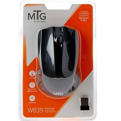 Mouse Óptico Targus Mtg W839 Sem Fio 3 Botões Preto