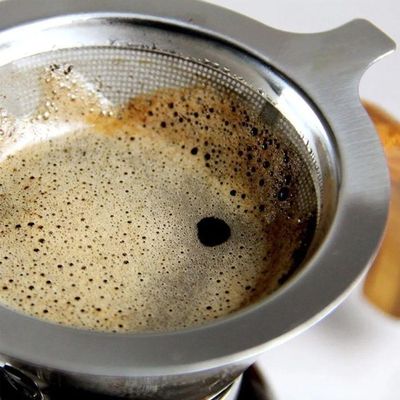 Coador De Cafe Aço Inox Reutilizavel Ecologico Tamanho Pequeno
